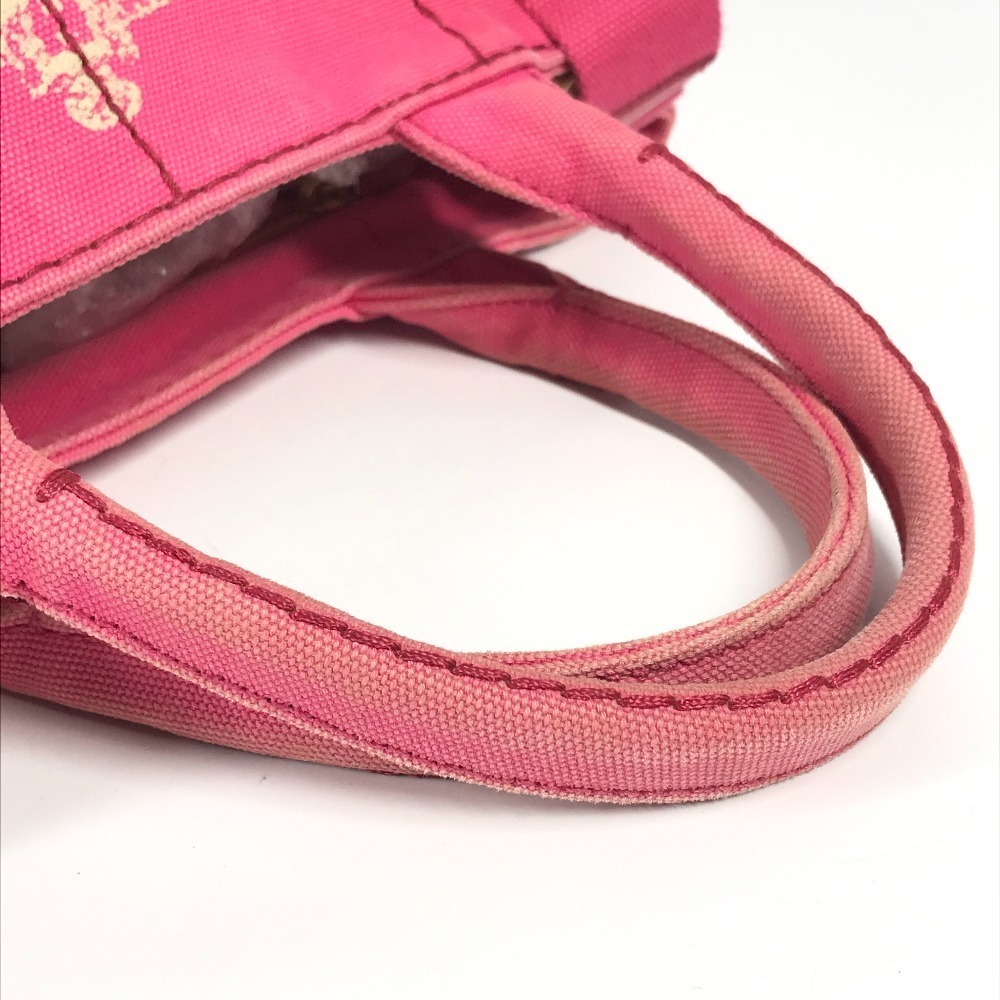Prada Canapa logo tote bag shoulder crossbody handbag pink canvas - Picture 11 of 15